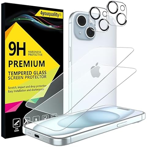 4youquality 4-in-1 iPhone 15 Screen Protector Cover