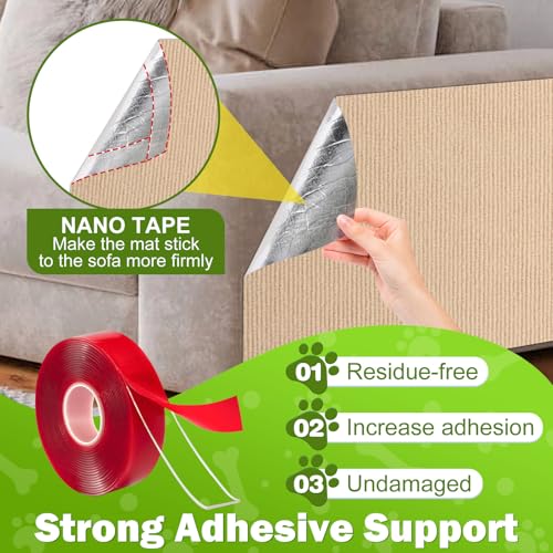 Enonci BEIGE-200 78.7 Inchx15.8 Inch Large Couch Protector From Cat Claws,Anti Scratch Furniture Protector thumb #3