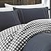 Eddie Bauer - King Comforter Set, Reversible Cotton Bedding with Matching Shams, Pre-Washed for Added Softness (Kingston Charcoal, King)