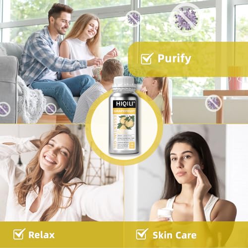 Image of HIQILI 16 Fl Oz Grapefruit Essential Oil, for Diffuser, Skin Care, 100% Pure and Natural