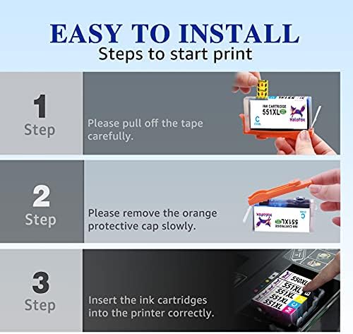 Halofox Compatible Ink Cartridges Replacement for Canon PGI-550 XL CLI-551 XL for Canon PIXMA IP8750 IP7250 IX6850 MG5650 MG5550 MG5450 MX925 MG6450 MX725 MG6650 MG7150 IP7200 MG5600(20 Pack)