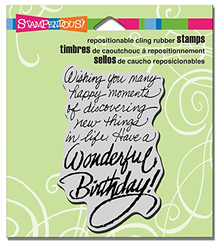 Stampendous Stampendous Cling Stamp 3.5-inch x 4-inchBirthday Wish, Acrylic, Multicolour