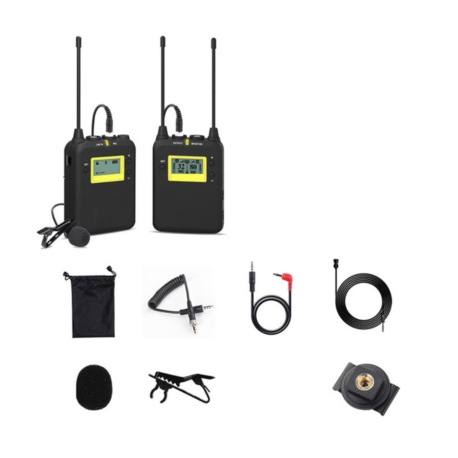 Lapel Lavalier Mic Mikrofon Bezprzewodowy Profesjonalna Lustrzanka Cyfrowa Zestaw Z Nadajnikiem Do Telefonu Komórkowego Do Nagrywania Wideo(1TX 1RX)