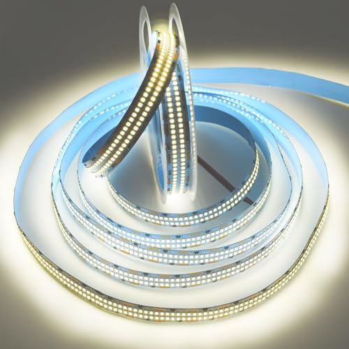 Image of SUYOOULIN LED Strip Lights, 16.4ft Dimmable DC 12V SMD 2025 Double Rows 3120 LEDs 65000LM Super Bright LED Ribbon Strip, Non-Waterproof IP21 for Home Party Decoration (Neutral White 4500K)