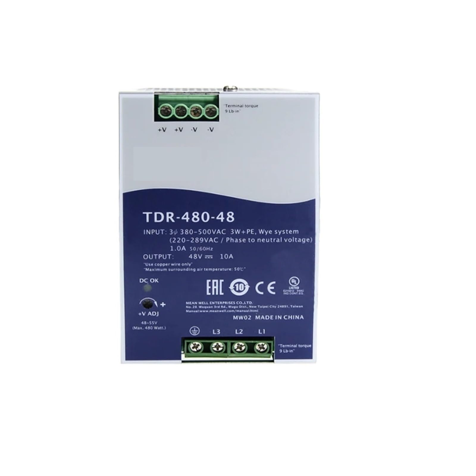 BRODEFUP 480WThree Phase with PFC Function TDR-480-24 | 24V TDR-480-48 | 48V TDR-480(TDR-480-48)