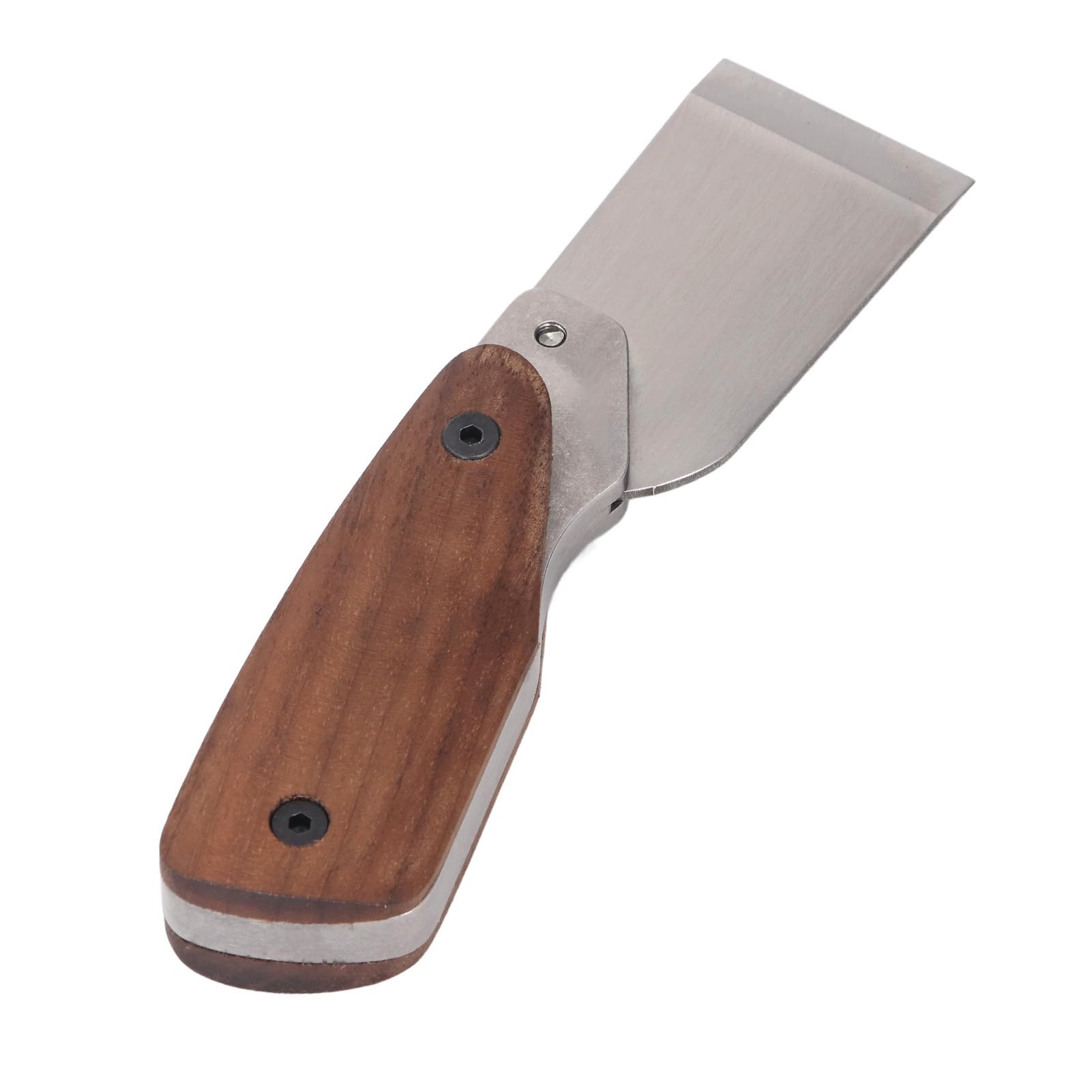 Greensen Strumento di Taglio in Pelle, Coltello Artigianale con Manico in Legno di Noce, Taglierina Scivolo Ergonomica per Funzionamento Fai - -te, Lama Acciaio Inossidabile 304 con Legno Sandalo,