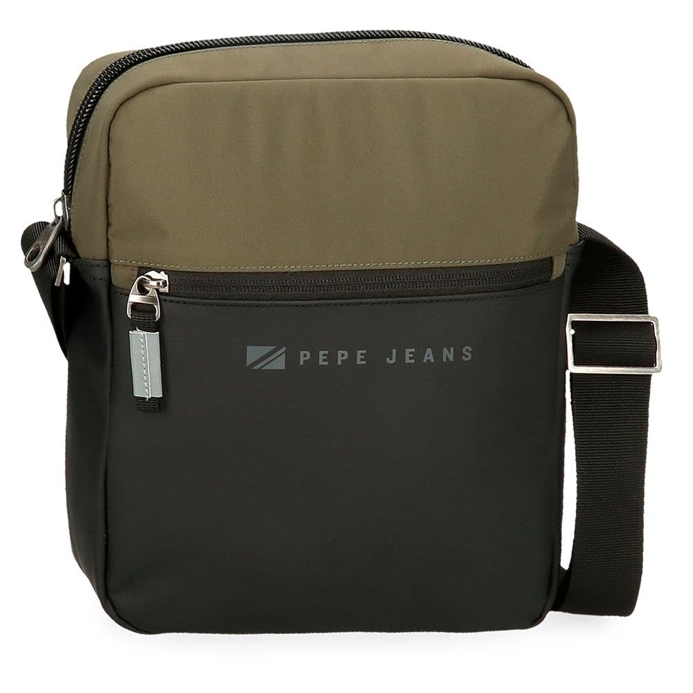 Pepe Jeans Jarvis Handtasche, Dark Green, Tablet Shoulder Bag
