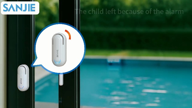 Alarmas para puertas SanJie con control remoto, 4 modos, 2 sensores miniatura 7