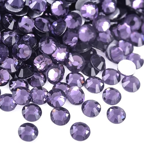 Image of 1440 Pieces SS16 /3.8-4mm Flat Back Crystal Rhinestones Round Gems for Nail Art,Tanzanite