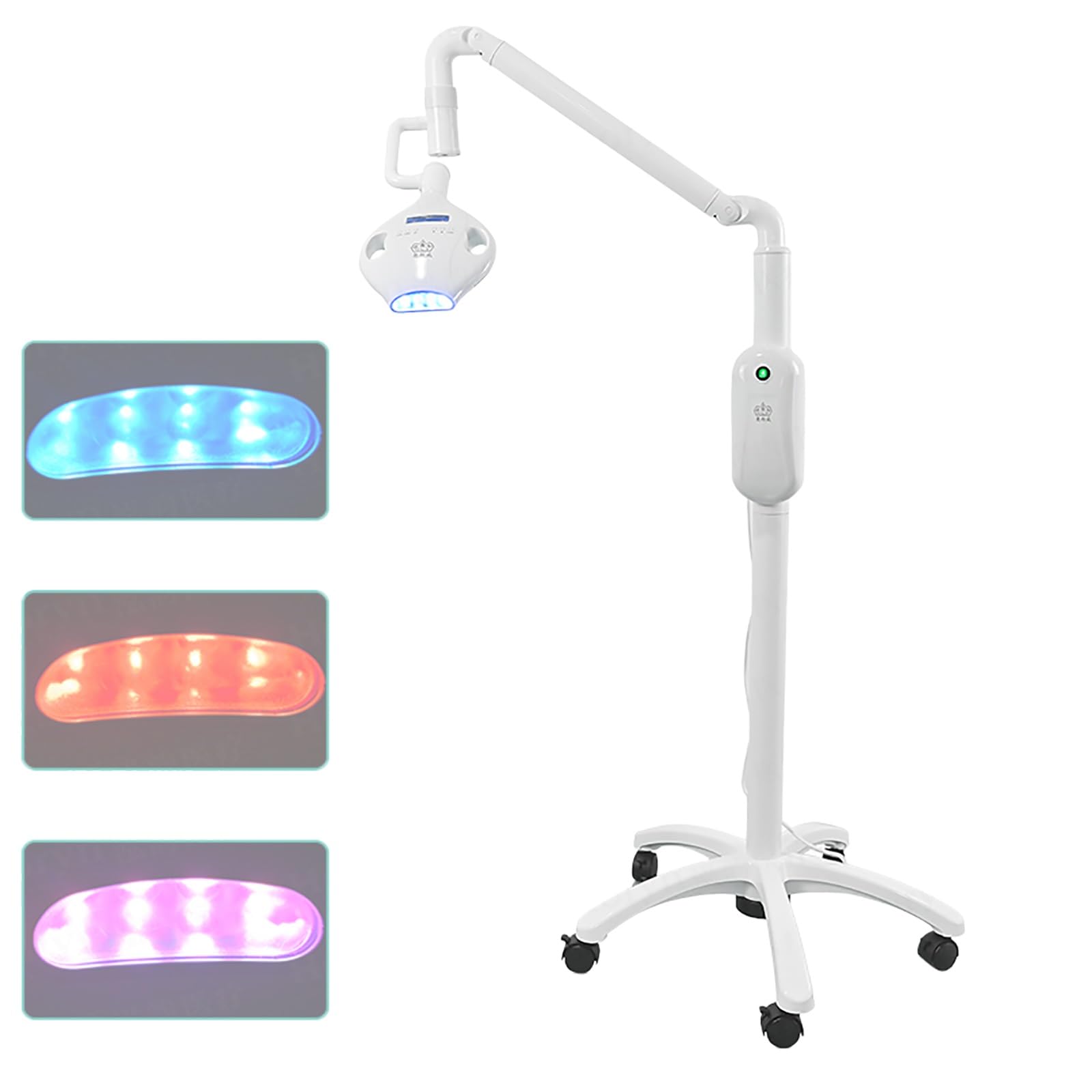 40 W Dental Mobile Teeth Whitening Lamp 3 Colors Professional LED Teeth Whitening Bleaching Accelerator with 8Pcs LED