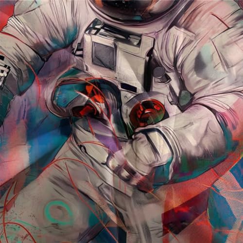 Housse de couette respirante astronaute en microfibre 3D à fermeture éclair