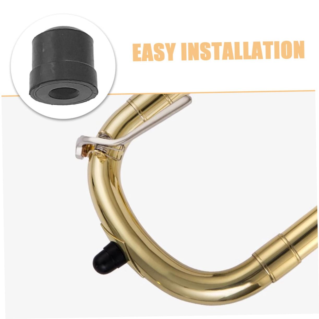 Toyvian Tapas de Goma Extremos del Trombón Accesorios Negros 6 Piezas Ajuste Seguro y Fácil Instalación para Protección y Reparación del Instrumento