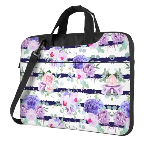 Bolsa de hombro para laptop resistente de 15.6" con estampado floral