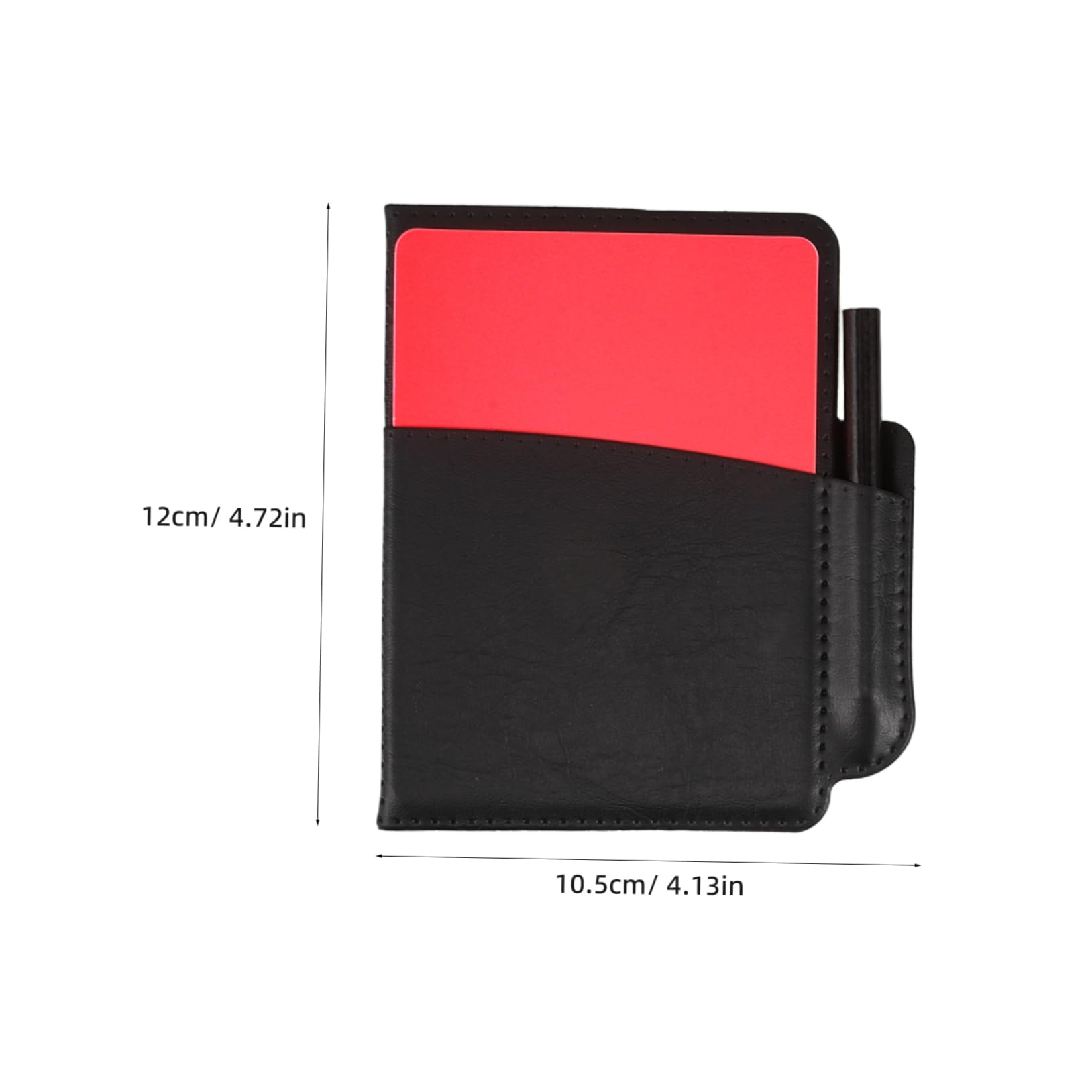 KOMBIUDA Essential Soccer Equipment Referee Kit with 4 Sets of Cards Holder Pencil Score Book