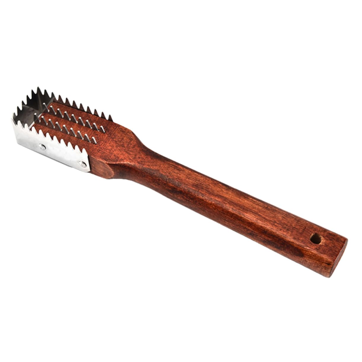 KICHOUSE Remover Fish Scales Fish Scale Brush Fish Scraper Fish Skin Cleaner Fish Scale Scraper Planer Wooden Fish Scales Stainless Steel Fish Scaler