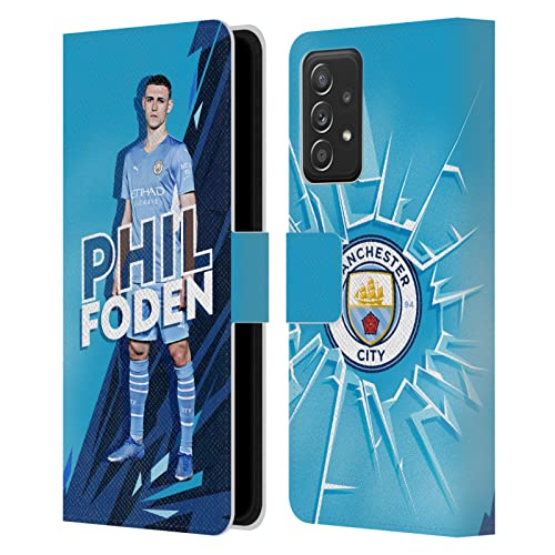 Étui portefeuille Man City Phil Foden Samsung A53 5G anti-choc fentes