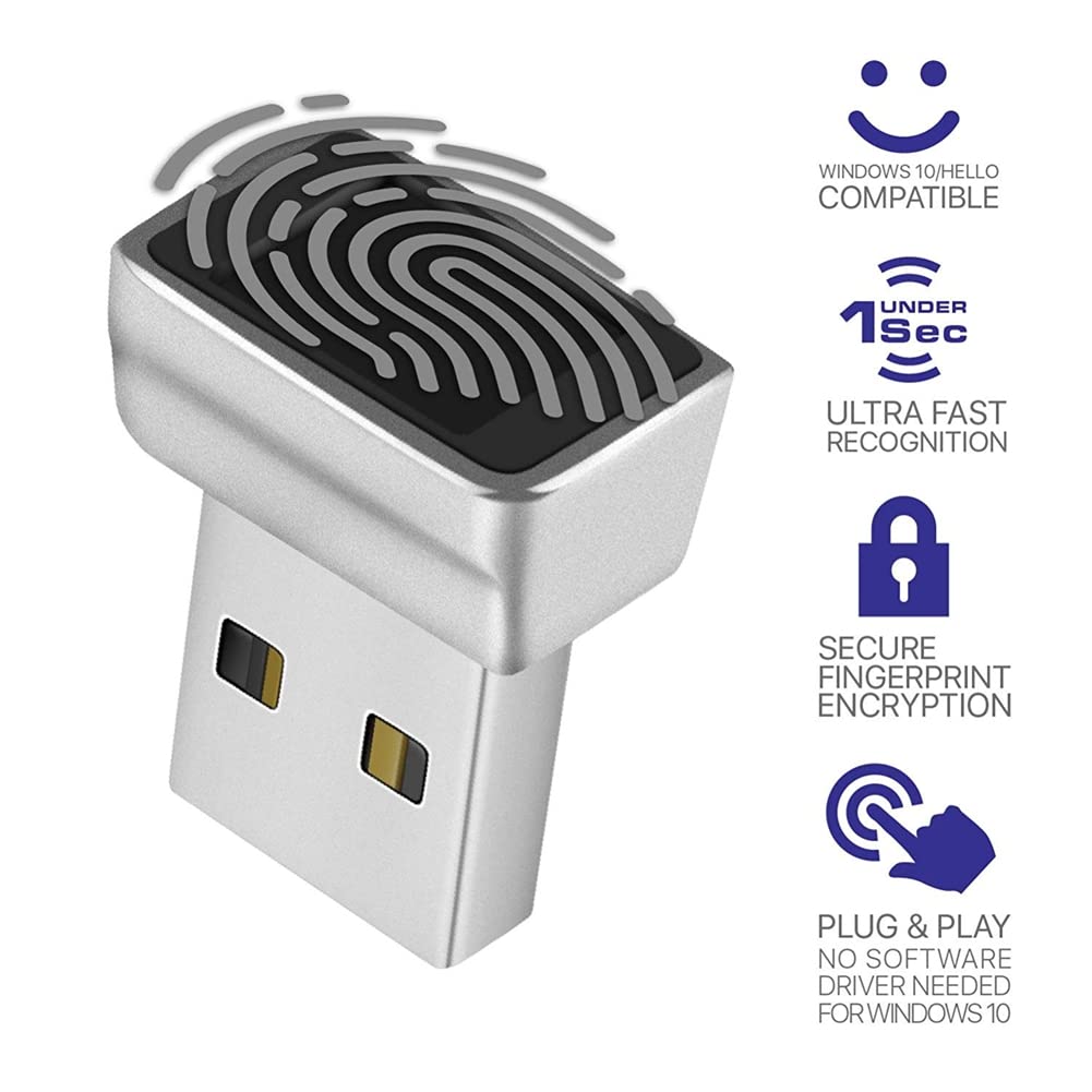 Módulo de lector de dactilares USB de 2 piezas de repuesto accesorios para Windows10,11 escáner biométrico candado PC huella digital