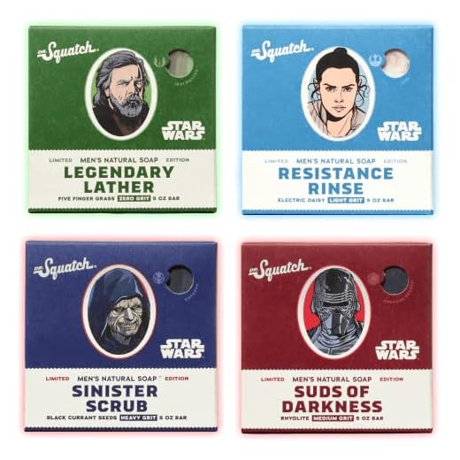 Dr. Squatch Edição Limitada Star Wars Soap Collection II – Sabonete masculino totalmente natural – Pacote de 4 sabonetes em barra