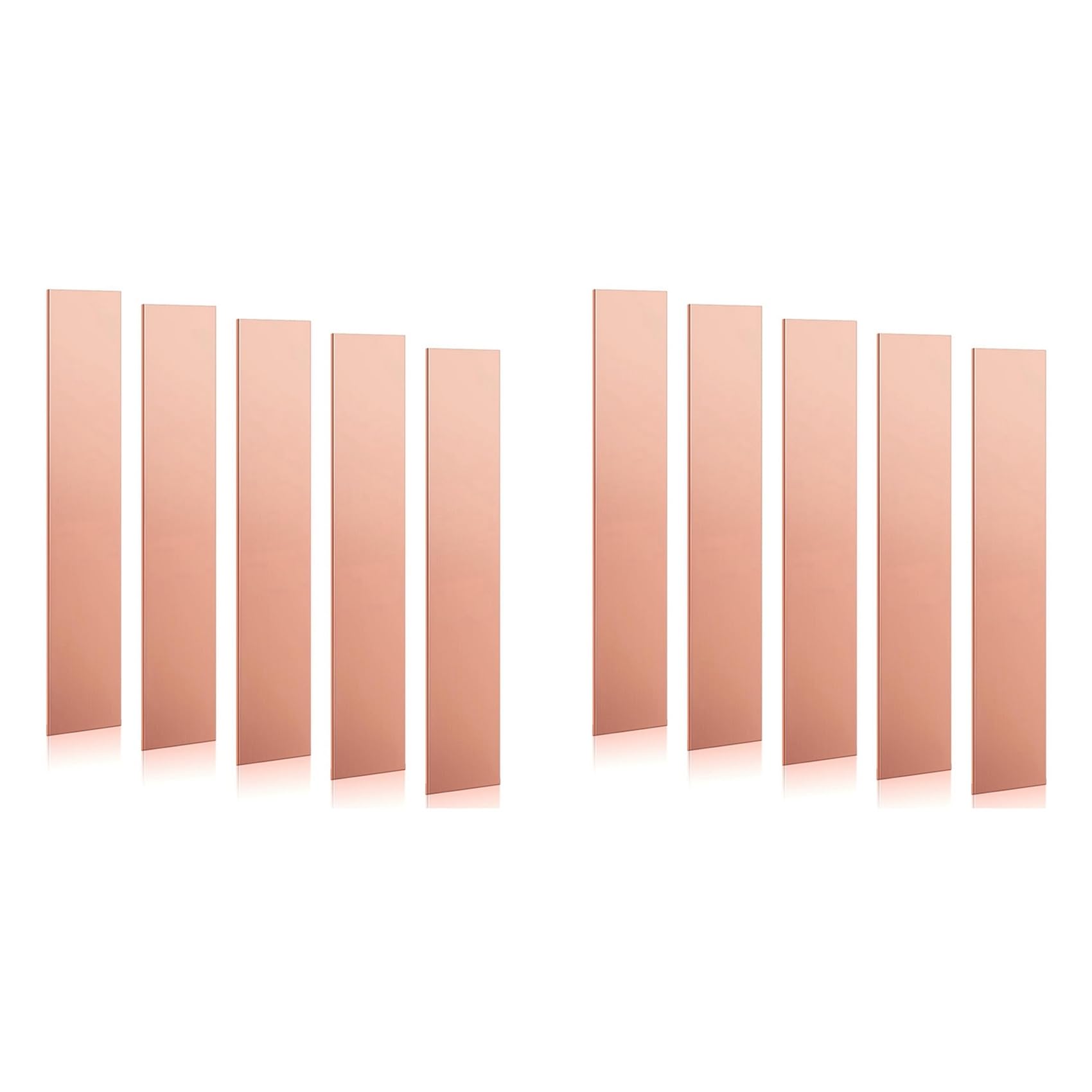 Jnchdghwa As Shown 10 Pack Pure Copper Anode Sheet (99.995% Pure) For Plating And Electroplating, Copper Electrode Strip 0.04X1x6inch