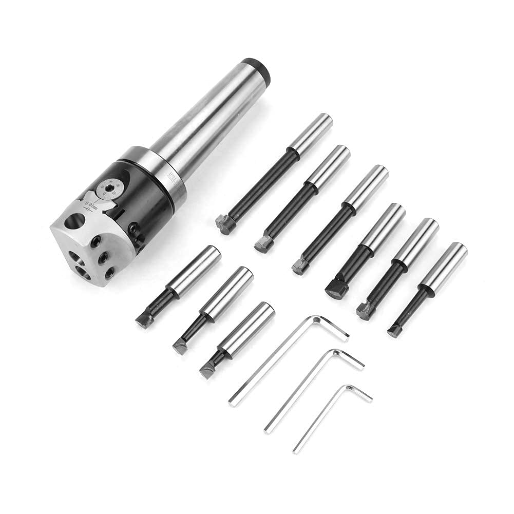 Mt4-M16 Dornadapter Taper Ausdrehkopf Mt4 Bohrkopf Schaft F1-12 50 mm Bohrkopf 9 Stück 12 Mm Bohrstange Set