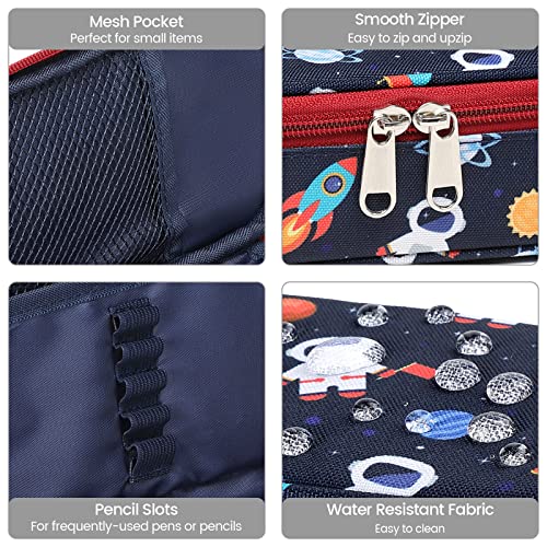 Image of Cambond Cute Pencil Case for Boys - Big Capacity Pencil Case for Kids, Large Storage Pencil Pouch for School, Pencil Cases Only, Dark Blue Space