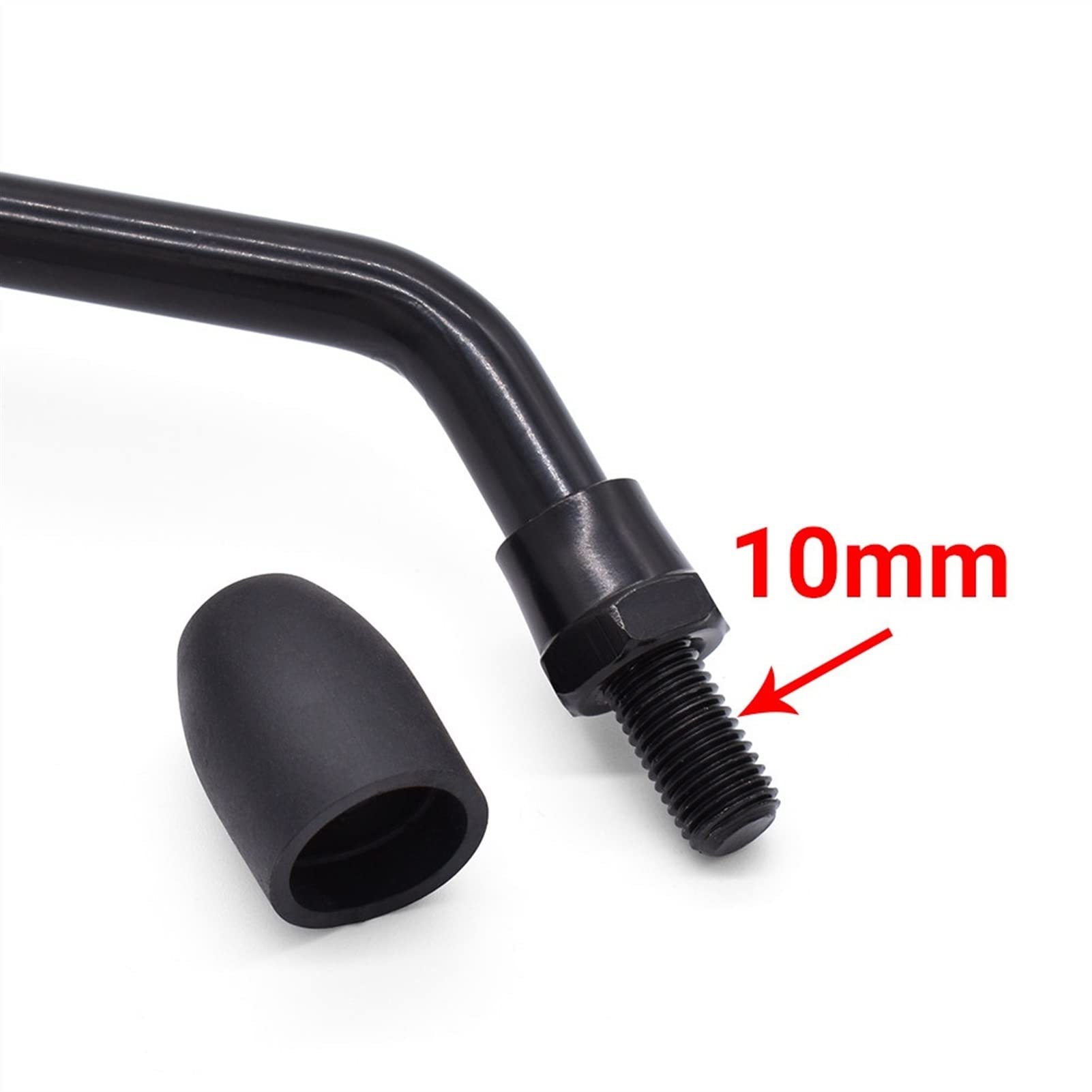 Espejo Retrovisor De Motocicleta Espejo Retrovisor Espejos Retrovisores Espejo Lateral Universal 10mm 8MM para Kawasaki ZX10 ZX12 ZX6 ZX6R Z650 Z900 Z800 Ninja 250300 R (Color : Negro)