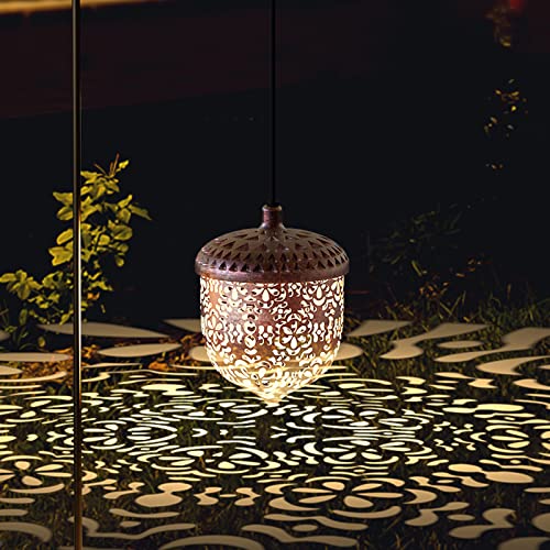LTD - Farolillos para exteriores, farolillos decorativos para exteriores, lámpara solar retro para colgar, IP65 resistente al agua, lámparas solares para jardín, terraza, patios traseros y caminos Cover
