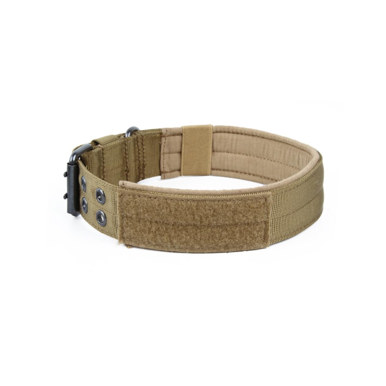 Mipcase 3 Pezzi Collare Per Cani in Nylon Con Fibbia in Metallo Dal Design Circolare Per Taglie Facili Da Attaccare Con Targhetta Identificativa Marrone