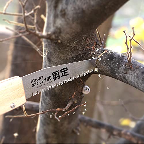 KAKURI Serra de poda dobrável 10 cm para jardim, acampamento, Bushcraft, lâmina de aço japonesa afia