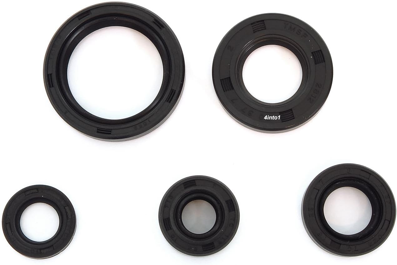 Engine Oil Seal Kit - Compatible with Honda CT110 Trail - 1981-1986 - 5 Seals