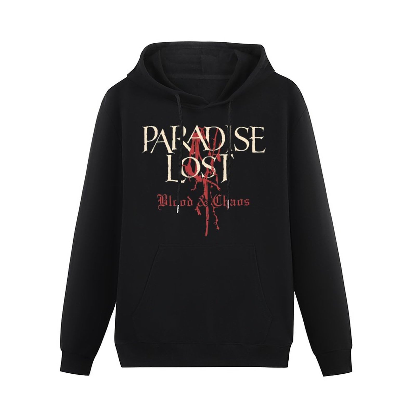 Algem Unisex Black Paradise Lost Blood And Chaos Hoodies Long Sleeve Pullover Loose Hoody Mens Sweatershirt Size Xl