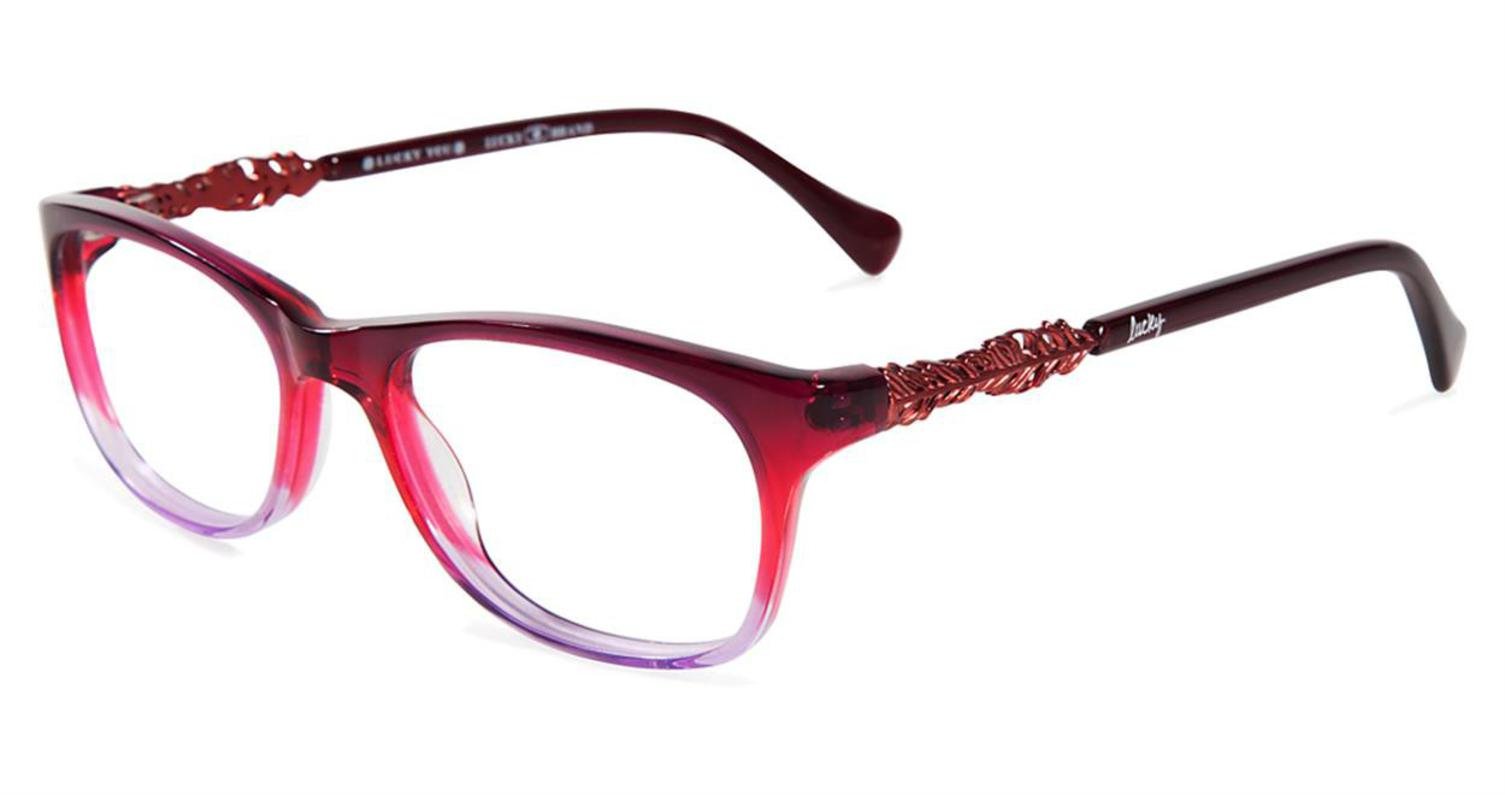 LUCKY BRAND Rama okularów Palm Raspberry 52 mm, czerwony