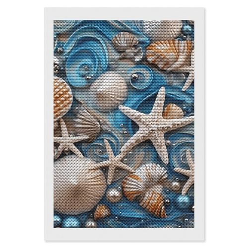 Peinture diamant 5D coquillage d'océan pour évacuer le stress et décorer vos murs