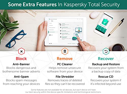 Kaspersky Total Security 2019 | 5 Dispositivos | 1 Año | PC / Mac / Android | Código Dentro De Un Paquete