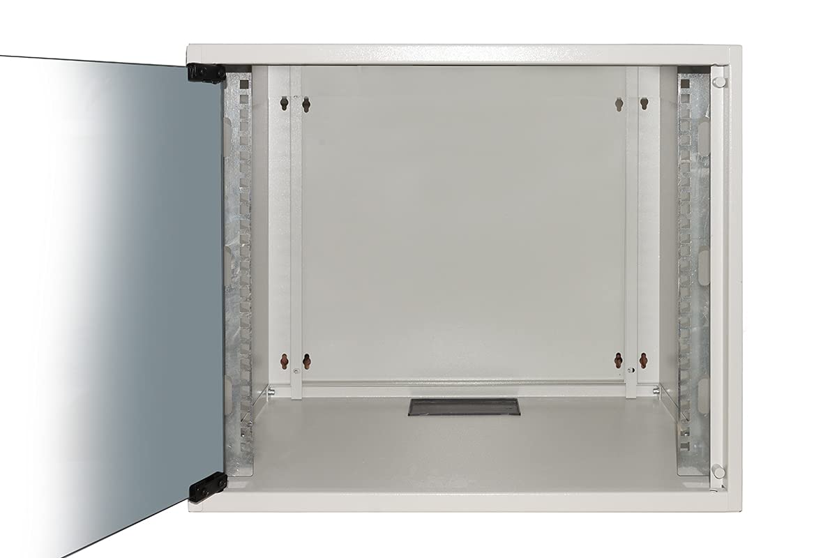 LINK LK1909U40E Armoire Rack 19" Disque assemblé 9 Unités murales (H) 460 x (L) 540 x (P) 400 mm Couleur Gris Porte Verre