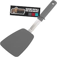 Vista 14 de GORILLA GRIP Espátula de silicona flexible de grado alimenticio, cabezal resistente al calor para sartén antiadherente, mango de goma suave