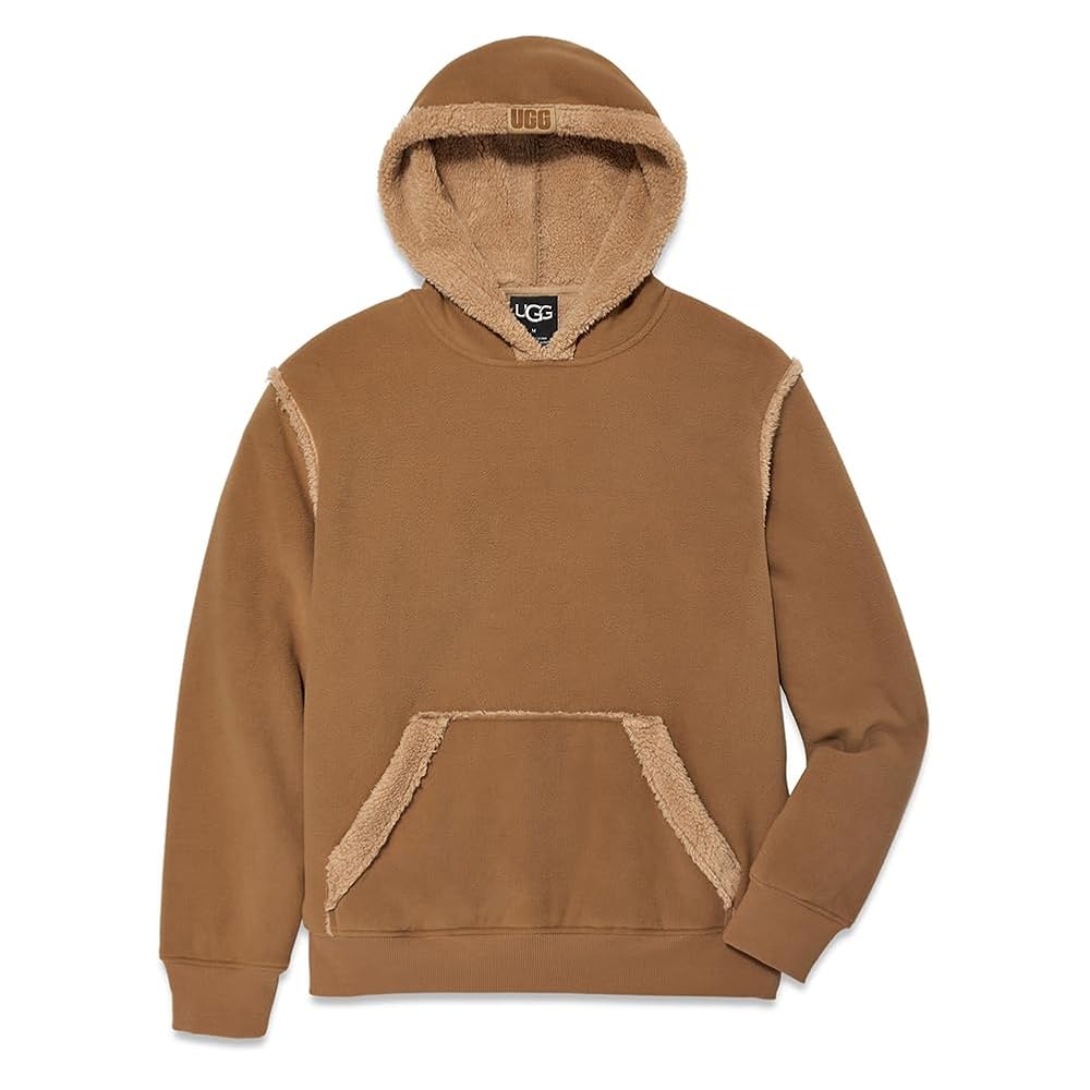 UGG Men's Evren Bonded Fleece Hoodie Sweatshirt, Chestnut, M