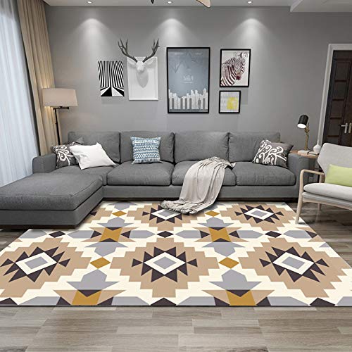 Geometrisches nordisches volles Erkerfenster 200 * 280CM YJL-032,Matte für Fitnessgeräte, als Schutzmatte beim Training nutzbar, Bodenschutzmatte für