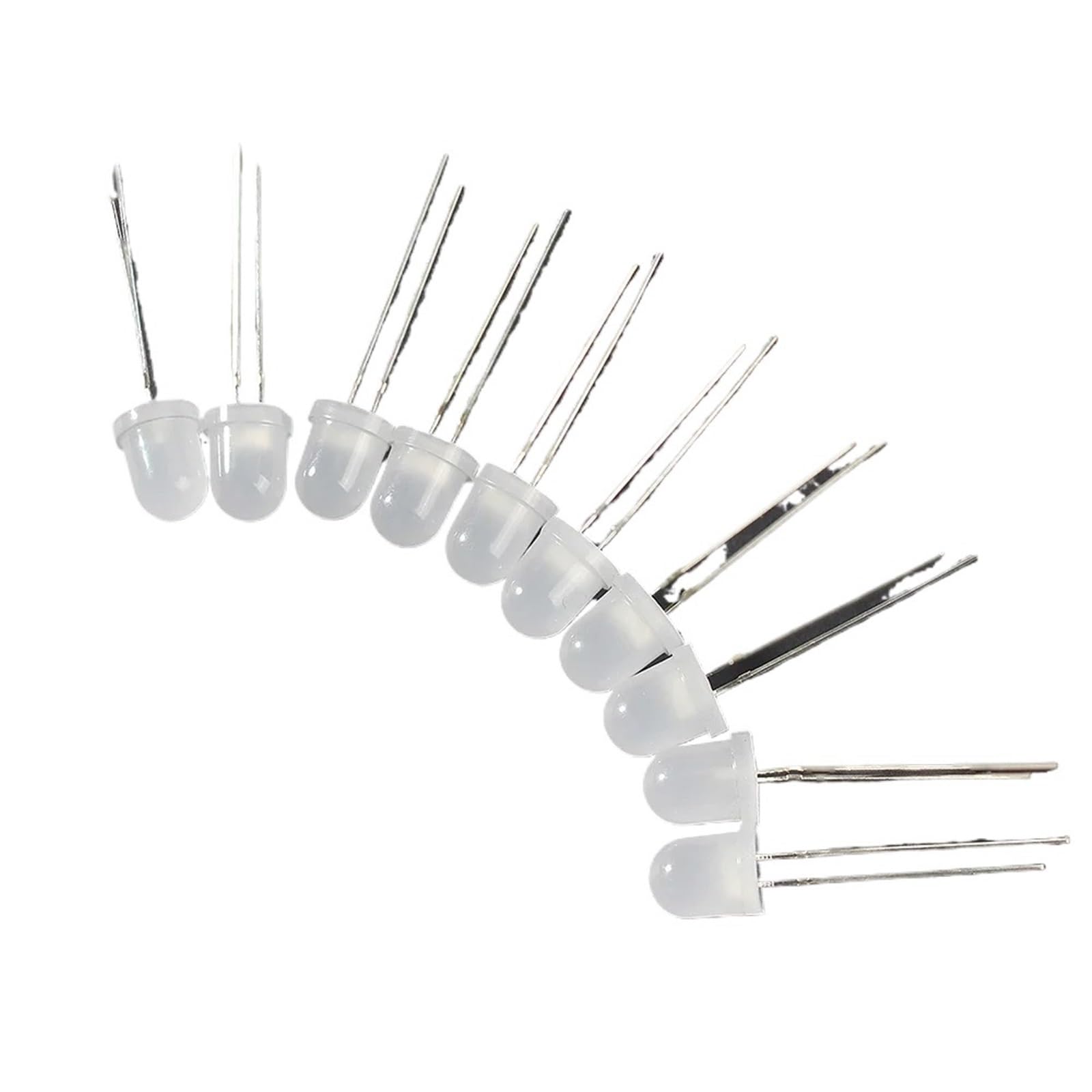 Diodes LED 8mm à lentille dépolie opacifiée lot de 50 pièces blanc rouge vert jaune