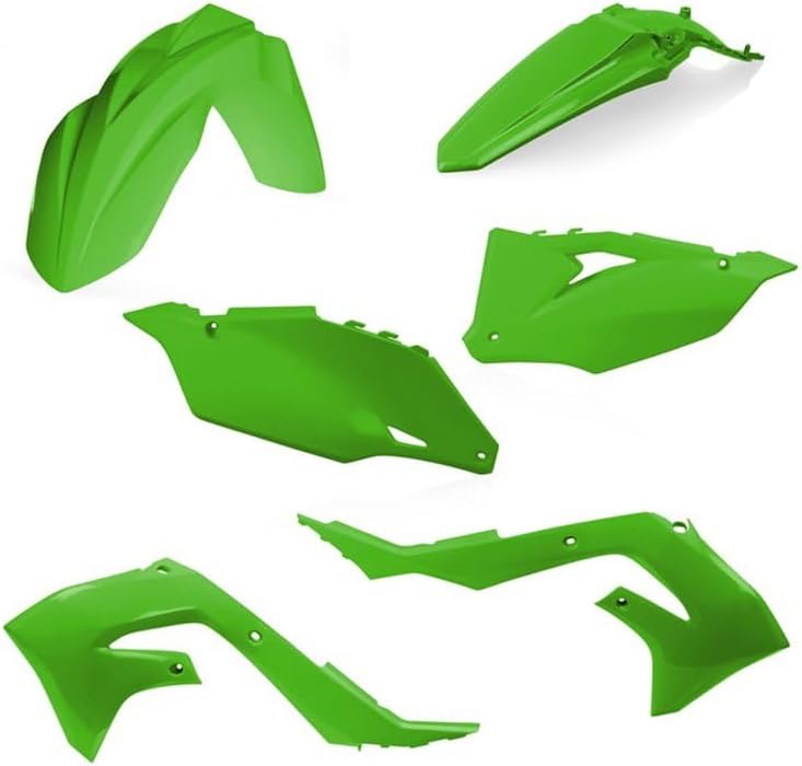 Acerbis Replica Plastic Kit Green Compatible with Kawasaki KX450 2019-2023/KX250/KX250X 2021-2024/KX450X 2021-2023/KX450SR 2022-2023 - 2736280006
