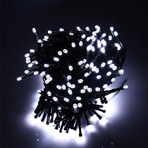 AZX (200 Leds 8 Modes) 22m White Solar String Lights, Led Solar Powered Fairy String Lights Indoor Outdoor Christmas Lights For Garden Fence Landscape Patio Yard Decors