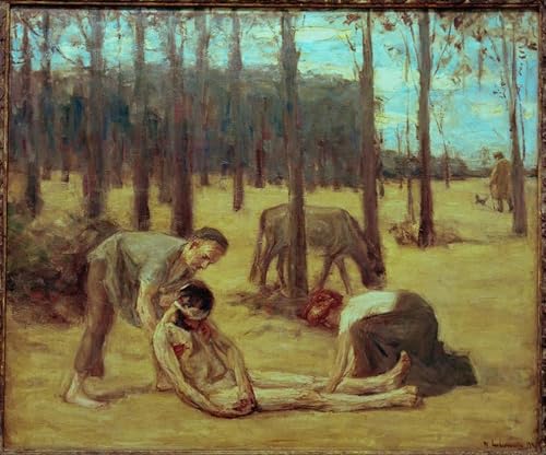 Peinture le Bon Samaritain de Max Liebermann affiche 60x90cm
