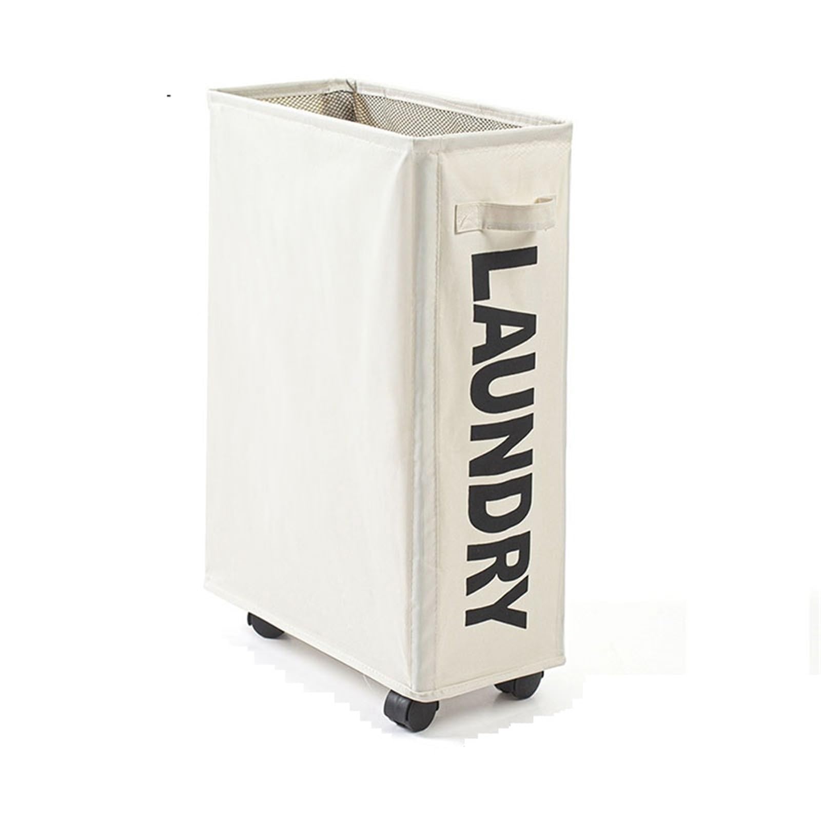 Laundry Basket On Wheels Laundry Basket With Wheels Large Capacity Yoga Mat Storage Multifunctional Foldable Waterproof Dirty Clothes Bag(Beige)