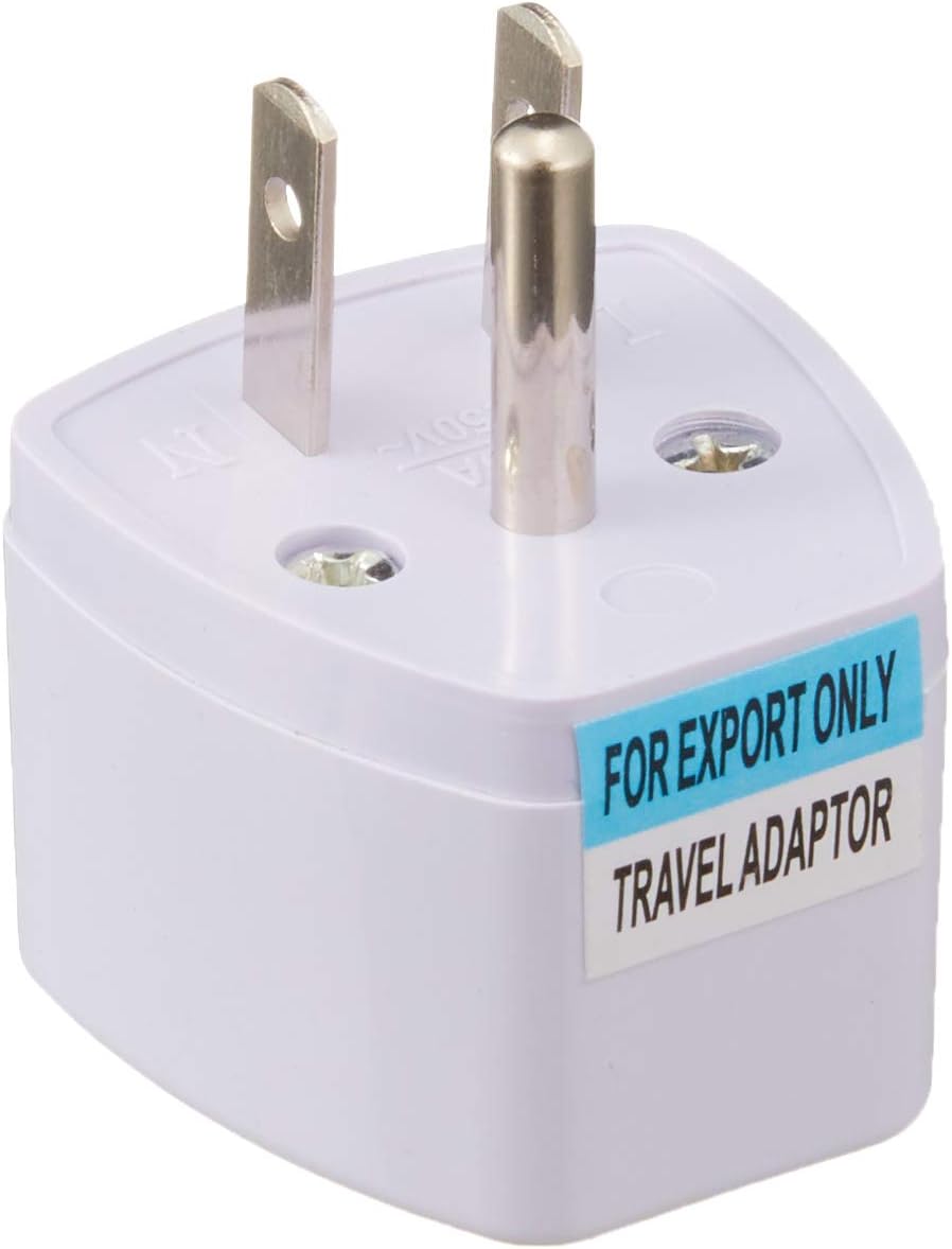 Tek-İş 523738 Seyahat Adaptörü Usa Erkek Fişli Universal, Beyaz