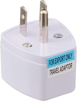 Single-Business 523738 Travel Adapter USA Universal with Male Plug, White