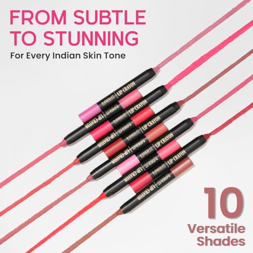 Image of INSIGHT Long Lasting Lip Crayon - All-Day Comfort | Matte Finish | Waterproof | Non-Transfer | Non-Sticky | Enriched with Vitamin E & Kojic Acid | Sharpenable Tip | Full Coverage | Lightweight Lipstick (Toasted Mauve) - 7g