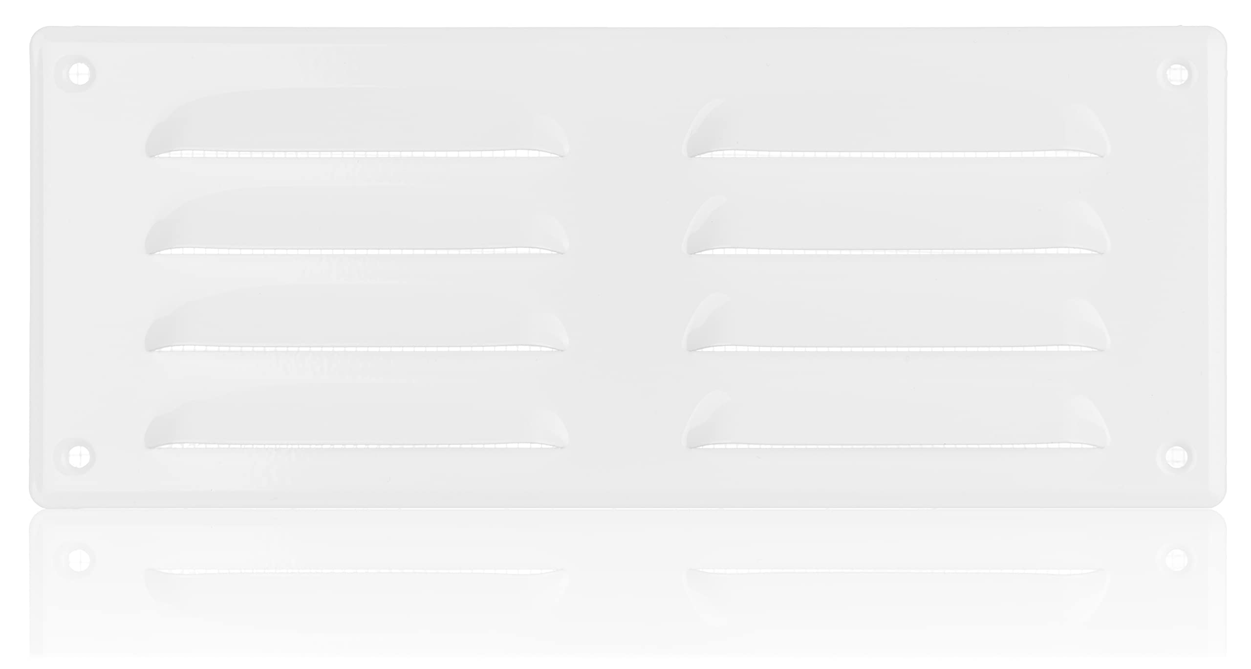 About Vent White 260X105mm / 10X4 Inch Metal Ventilation Grille With Flyscreen - Air Vent Cover