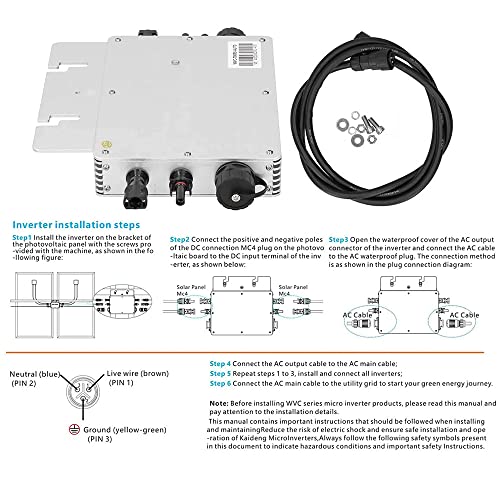 1400w Micro Inversor Solar Micro Inversor Conectado à Rede Ip65 Controle Wifi Auto-resfriamento 110v