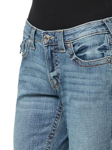 True Religion Women's Jennie Mid Rise Capri Flap Jeans - Stylish Flap Pocket3