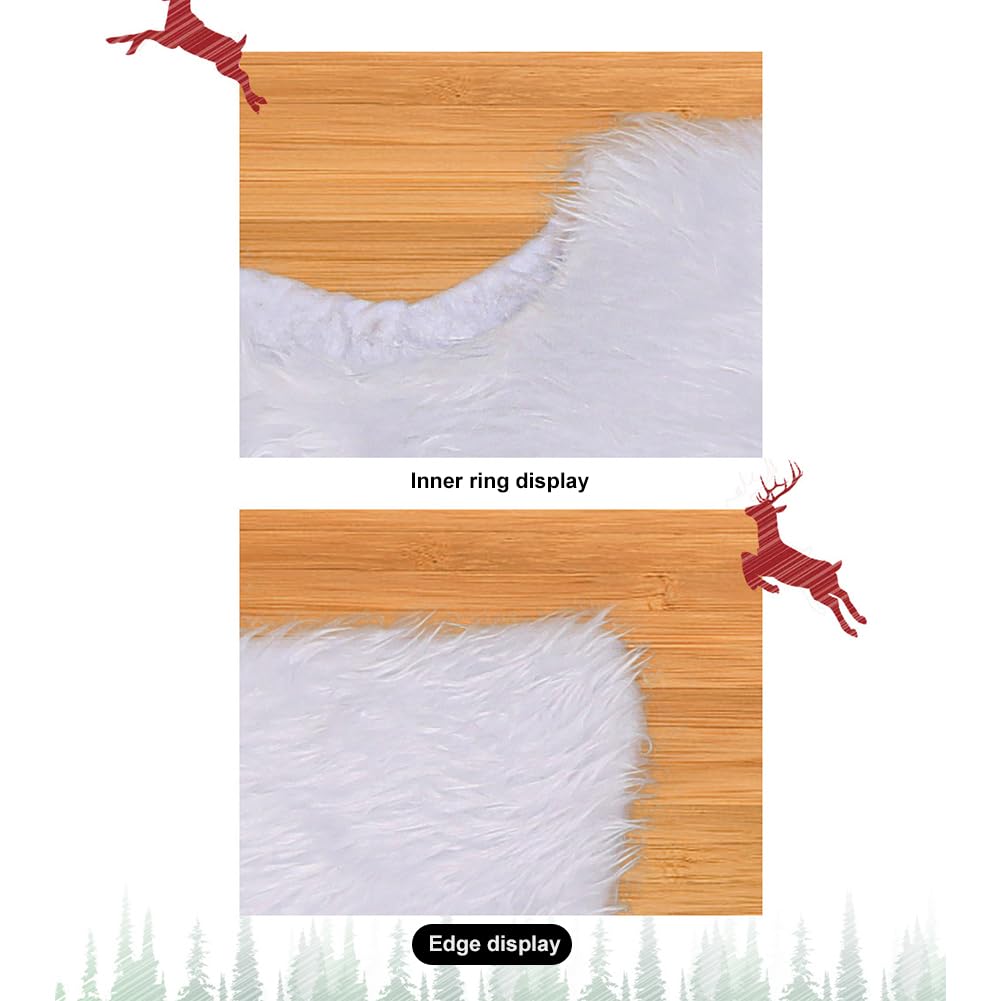 Falda de Árbol de Navidad,Cubre Pie,Alfombra Arbol de Navidad,Alfombra para la Decoración de la Fiesta de Christmas, para Fiesta de Christmas Decoraciones navideñas,Saia Arvore de Natal,78cm,Blanco